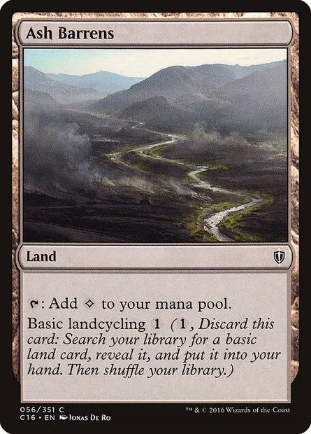 Ash Barrens, Magic card C16 56 — Commander 2016 set