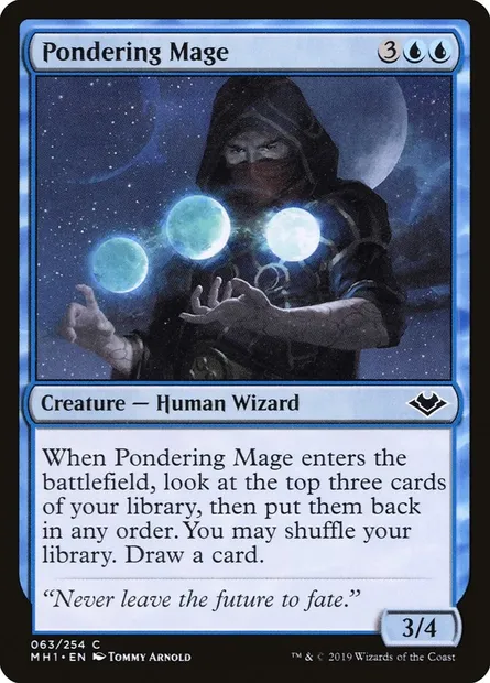 Pondering Mage, Magic card MH1 63 — Modern Horizons set