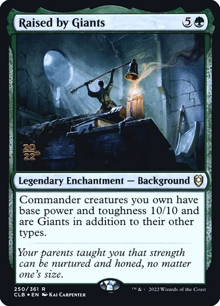 Raised by Giants, Magic card PCLB 250s — Battle for Baldur's Gate Promos set