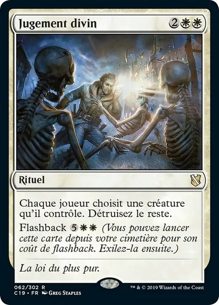 Jugement divin, carte Magic C19 62 — extension Commander 2019