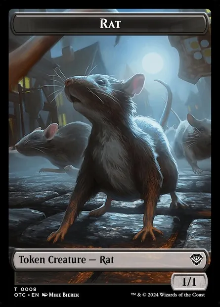Rat, Magic card TOTC 8 — Outlaws of Thunder Junction Commander Tokens set