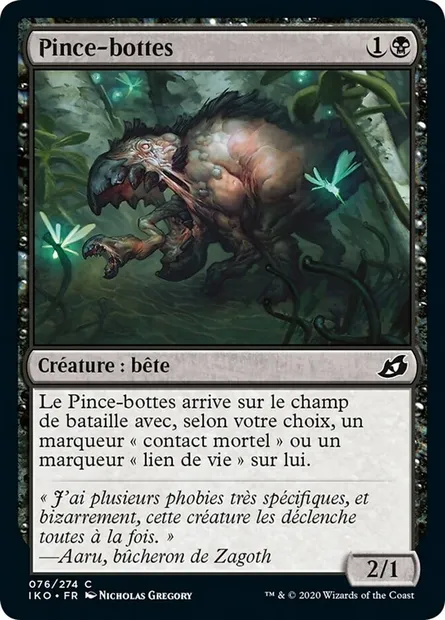 Pince-bottes, carte Magic IKO 76 — extension Ikoria: Lair of Behemoths