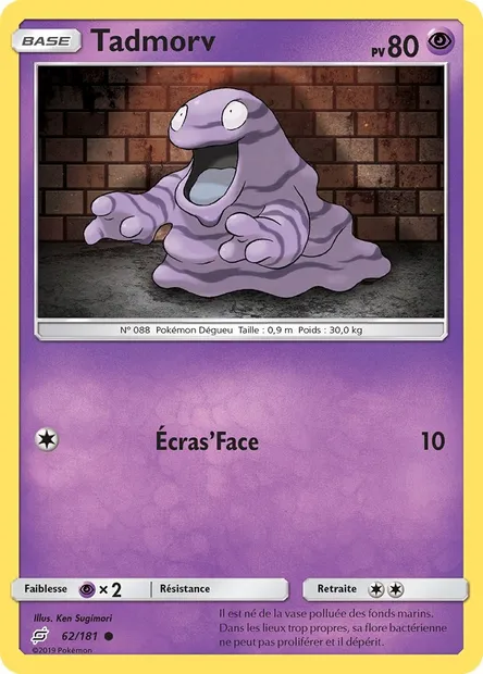 Tadmorv, carte Pokémon TEU 62 — extension Duo de Choc