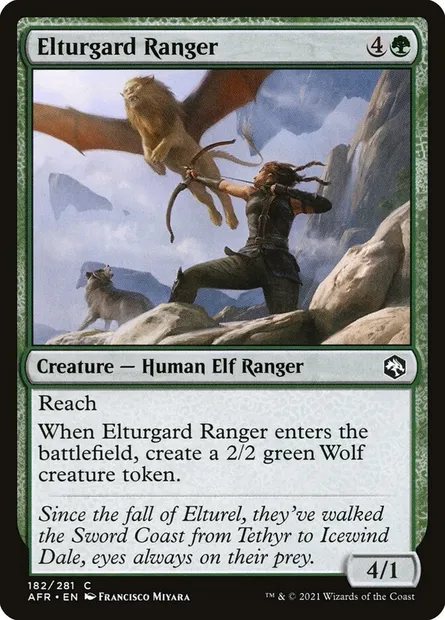 Elturgard Ranger, Magic card AFR 182 — Adventures in the Forgotten Realms set