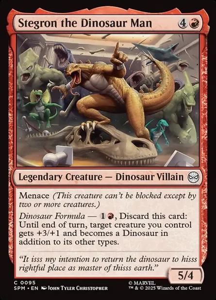 Stegron the Dinosaur Man, Magic card SPM 95 — Marvel's Spider-Man set
