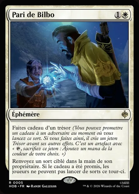Pari de Bilbo, carte Magic HOB 5 — extension The Hobbit