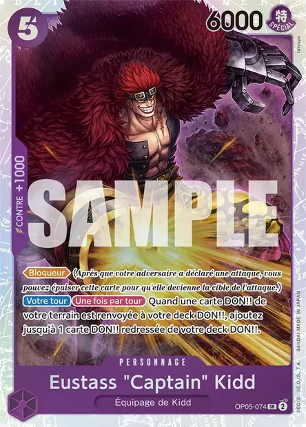 Eustass "Captain" Kidd, carte One Piece OP05-074 — extension AWAKENING OF THE NEW ERA