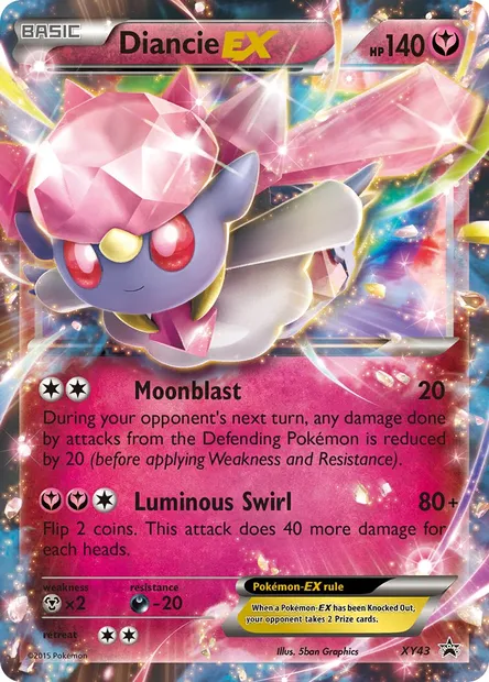 Diancie EX, Pokémon card XY 43 — XY Black Star Promos set