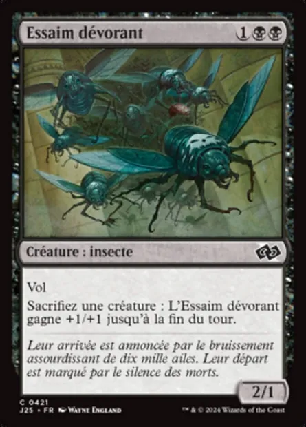 Essaim dévorant, carte Magic J25 421 — extension Foundations Jumpstart