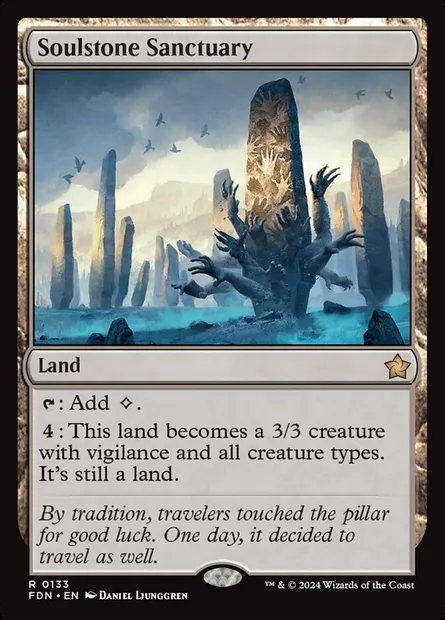 Soulstone Sanctuary, Magic card FDN 133 — Foundations set