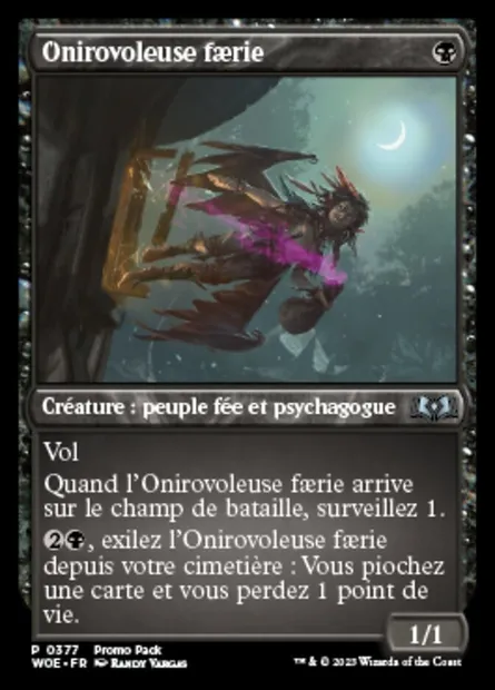 Onirovoleuse faerie, carte Magic WOE 377 — extension Wilds of Eldraine