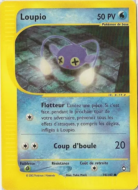 Loupio, carte Pokémon AQ 70 — extension Aquapolis