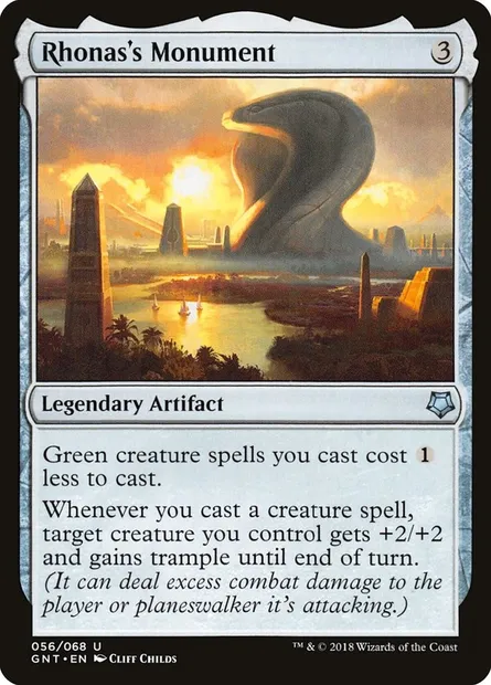 Rhonas's Monument, Magic card GNT 56 — Game Night set