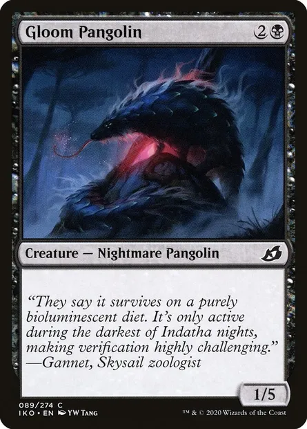Gloom Pangolin, Magic card IKO 89 — Ikoria: Lair of Behemoths set