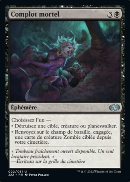 Complot mortel, carte Magic J22 22 — extension Jumpstart 2022