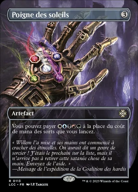 Poigne des soleils, carte Magic LCC 113 — extension The Lost Caverns of Ixalan Commander