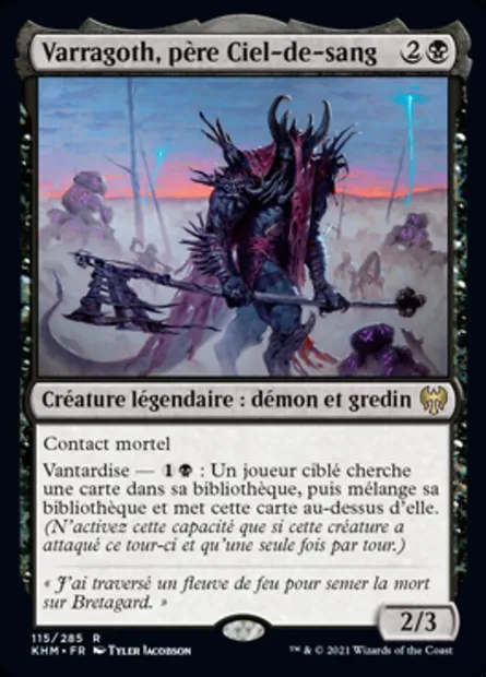 Varragoth, père Ciel-de-sang, carte Magic KHM 115 — extension Kaldheim