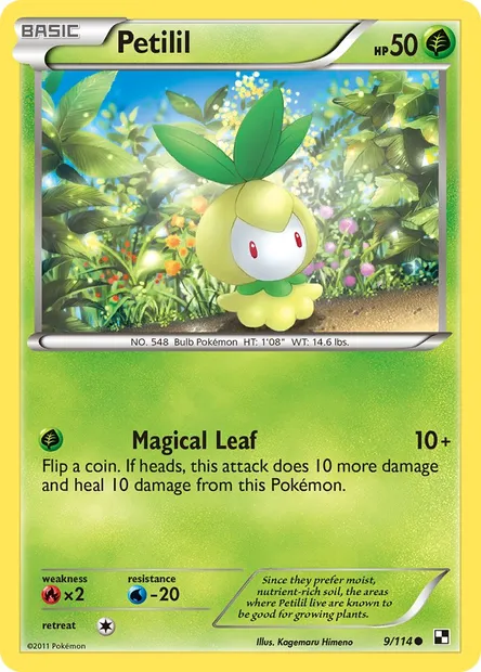 Petilil, Pokémon card BLW 9 — Black & White set