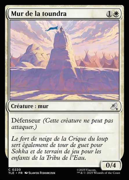 Mur de la toundra, carte Magic TLE 220 — extension Avatar: The Last Airbender Eternal