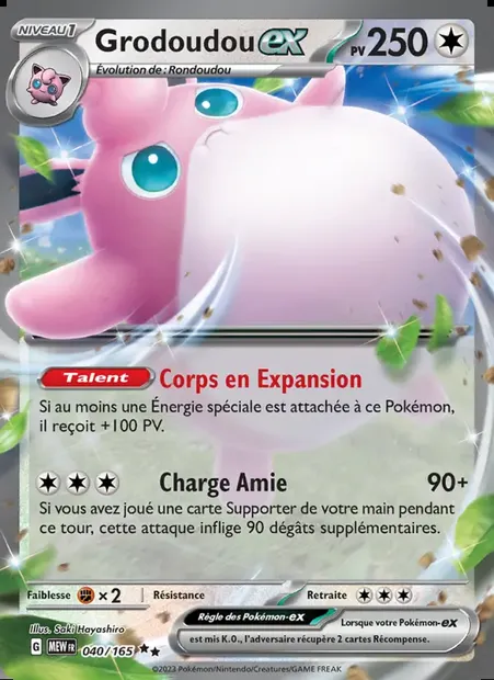 Grodoudou-ex, carte Pokémon MEW 040 — extension 151