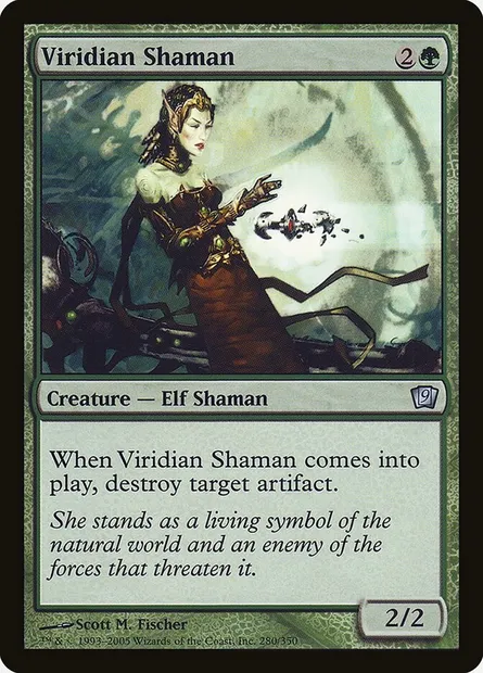 Shamane viridiane, carte Magic 9ED 280★ — extension Neuvième Edition