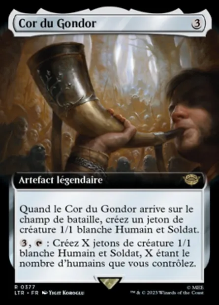 Cor du Gondor, carte Magic LTR 377 — extension Le Seigneur des Anneaux : chroniques de la Terre du Milieu