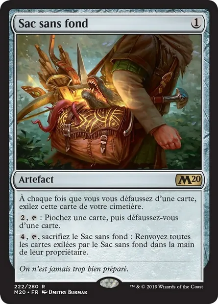 Sac sans fond, carte Magic M20 222 — extension Core Set 2020