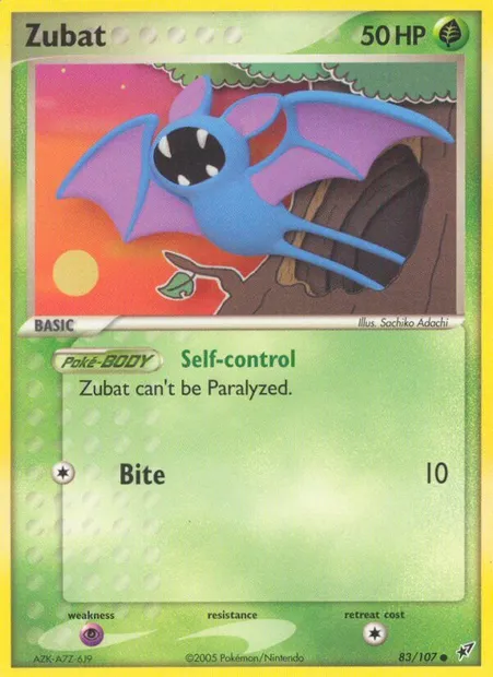 Zubat, Pokémon card DX 83 — Deoxys set