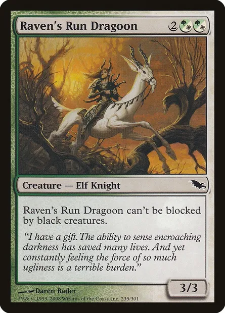 Raven's Run Dragoon, Magic card SHM 235 — Shadowmoor set