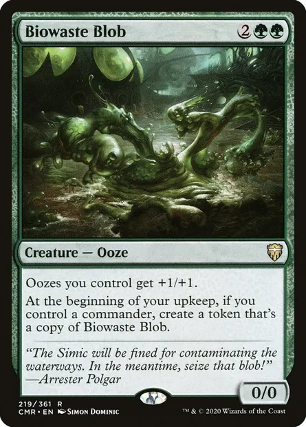 Biowaste Blob, Magic card CMR 219 — Commander Legends set