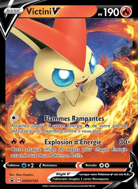 Victini V, carte Pokémon SWSH 104 — extension Promo SWSH