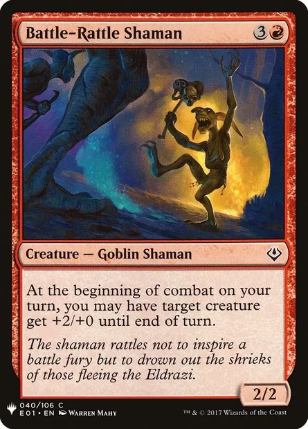 Battle-Rattle Shaman, Magic card PLST E01-40 — The List set