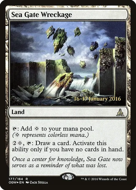 Sea Gate Wreckage, Magic card POGW 177s — Oath of the Gatewatch Promos set