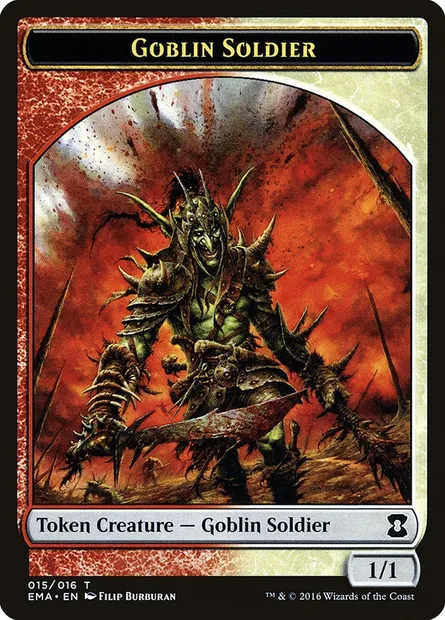Goblin Soldier, Magic card TEMA 15 — Eternal Masters Tokens set