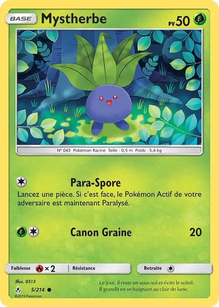 Mystherbe, carte Pokémon UNB 5 — extension Alliance Infaillible