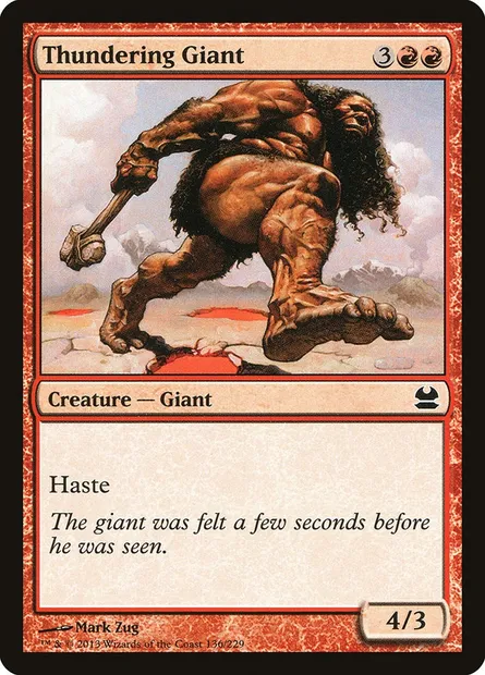 Thundering Giant, Magic card MMA 136 — Modern Masters set