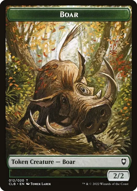 Boar, Magic card TCLB 12 — Battle for Baldur's Gate Tokens set