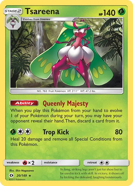 Tsareena, Pokémon card SUM 20 — Sun & Moon set