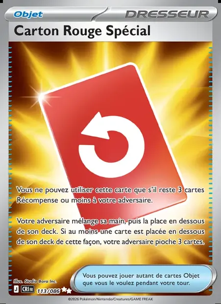 Carton Rouge Spécial, carte Pokémon CRI 113 — extension Chaos Ascendant