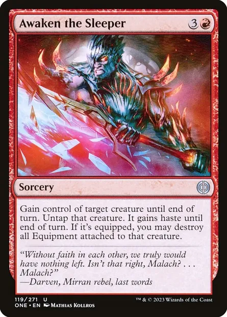 Awaken the Sleeper, Magic card ONE 119 — Phyrexia: All Will Be One set
