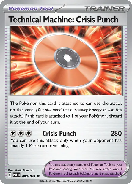 Technical Machine: Crisis Punch, Pokémon card PAF 090 — Paldean Fates set