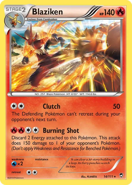Blaziken, Pokémon card FFI 14 — Furious Fists set
