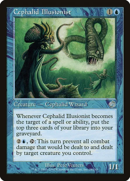 Cephalid Illusionist, Magic card TOR 28 — Torment set
