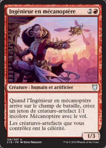 Ingénieur en mécanoptère, carte Magic C18 126 — extension Commander 2018