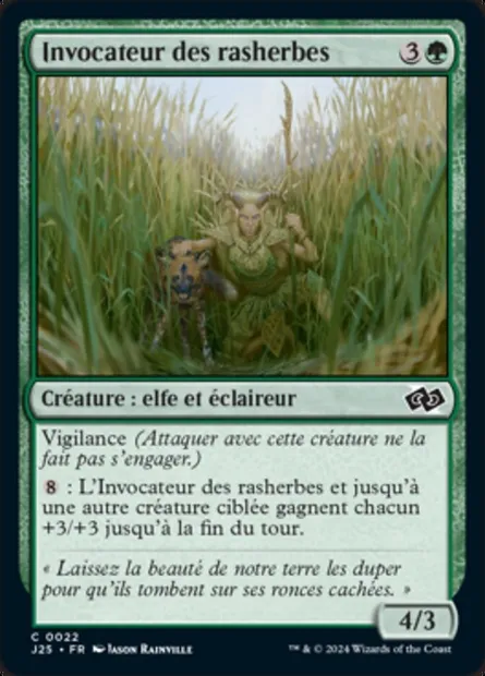 Invocateur des rasherbes, carte Magic J25 22 — extension Foundations Jumpstart