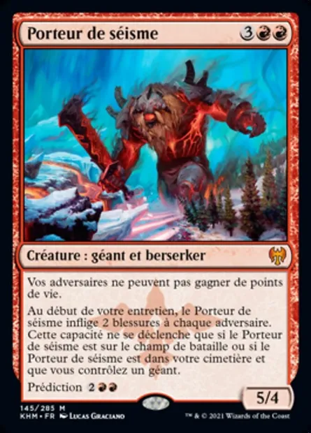 Porteur de séisme, carte Magic KHM 145 — extension Kaldheim