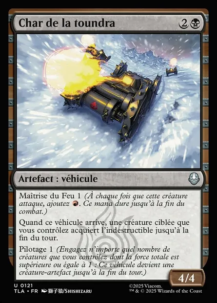 Char de la toundra, carte Magic TLA 121 — extension Avatar: The Last Airbender