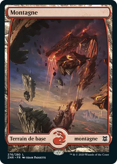 Montagne, carte Magic ZNR 276 — extension Renaissance de Zendikar