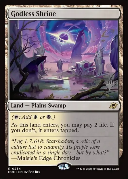 Godless Shrine, Magic card PEOE 254p — Edge of Eternities Promos set