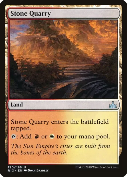 Stone Quarry, Magic card RIX 190 — Rivals of Ixalan set